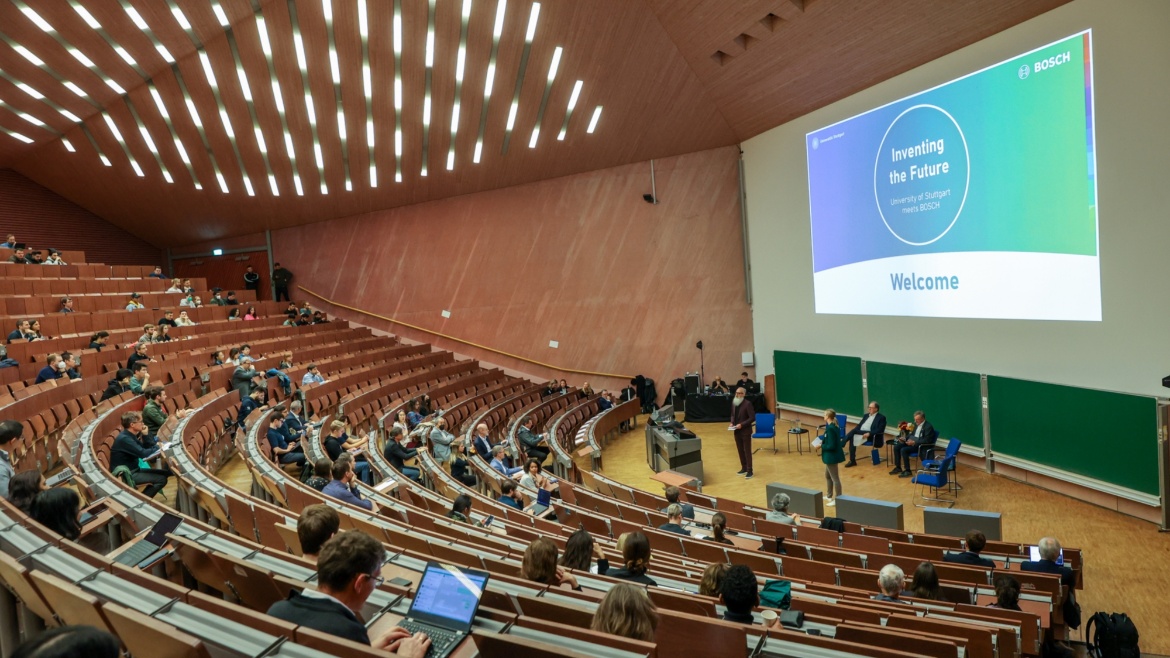 At "Inventing the Future," the University of Stuttgart and Bosch exchanged ideas on tomorrow's technologies.