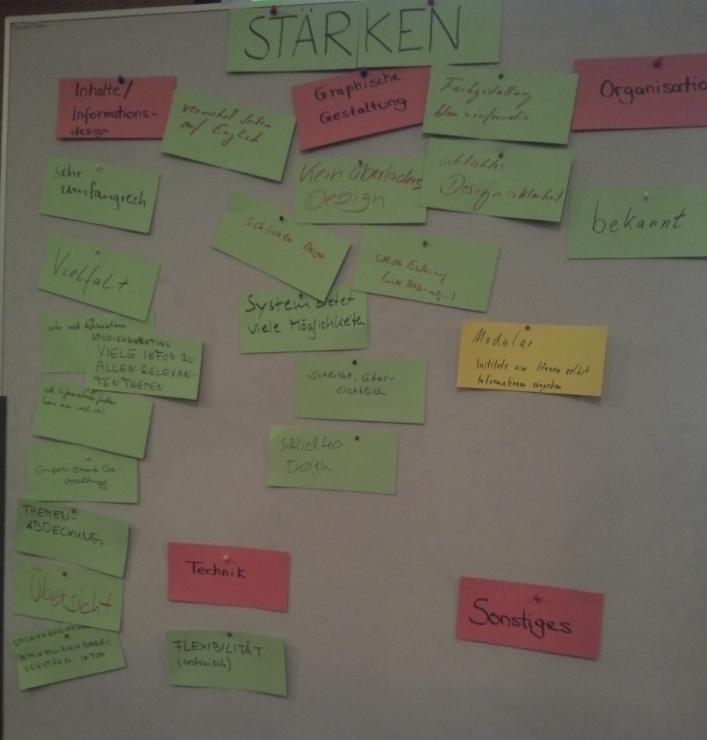 Brainstorming more-AG: Stärken